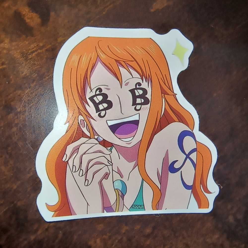 Anime Character Nami Sticker – Orange Hair